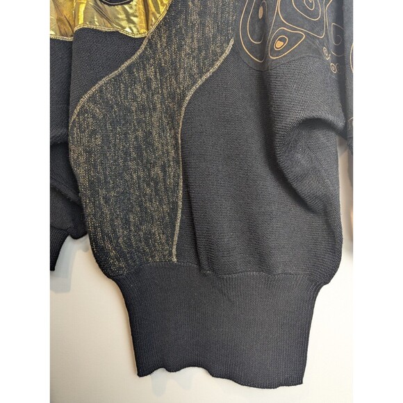 Vintage Adriano by I. Fatigati Women's Sweater S Embellished Retro‎ Shoulder pad - Picture 4 of 11